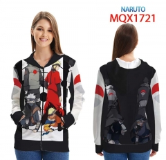 火影忍者MQX-1721-(1)全彩拉链连帽贴袋卫衣外套XXS-4XL共9个码数