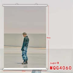 韩国男团 Super M MQG4060  挂画 白色塑料杆布画挂画-60X90CM