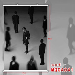 韩国男团 Super M MQG4041  挂画 白色塑料杆布画挂画-60X90CM