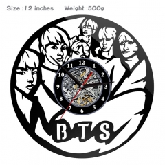 BTS-- 动漫创意挂画挂钟钟表PVC材质(不配电池)