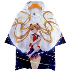 新品批发 美少女战士sailor moon 厂货3D带帽短袖T恤夏季男女学生