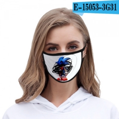 2020跨境索尼克口罩 3d口罩防尘时尚印花可水洗
