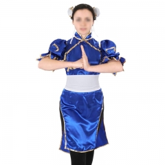 亚马逊ebay街头霸王春丽旗袍裙cosplay服装欧码聚会服装角色扮演