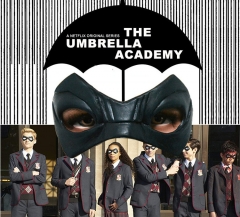 伞学院面具黑色乳胶眼罩 新款舞会派对道具超级英雄黑色眼罩