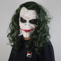 黑暗骑士蝙蝠侠小丑Joker乳胶面具万圣节假发头套Cosplay道具