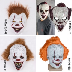 （带电）小丑回魂2 Pennywise 乳胶发光Cosplay面具mask恐怖万圣节LED假发
