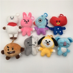 BT21毛绒公仔包包挂件防弹少年团玩具书包钥匙扣明星卡通抓机娃娃