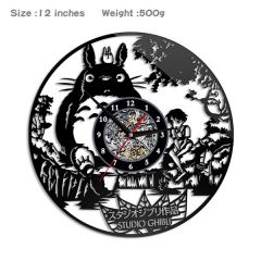 龙猫 动漫创意挂画挂钟钟表PVC材质(不配电池)