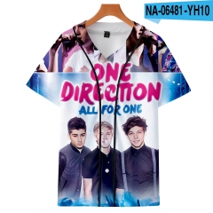 One Direction 薄款棒球服短袖印花棒球服