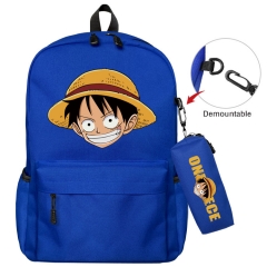 11 款 One Piece 动漫大号背包+笔袋文具盒组合防水帆布尼龙笔袋背包