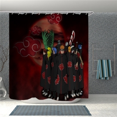 跨境亚马逊火影忍者系列数码印花浴帘酒店卫生间浴室一件代发
