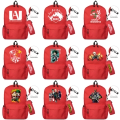20款 My Hero Academia 动漫大号背包+笔袋文具盒组合防水帆布尼龙笔袋背包