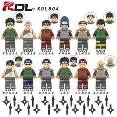 科睿KDL804忍者系列一套12款木小人仔拼插装小颗粒积男孩儿童玩具