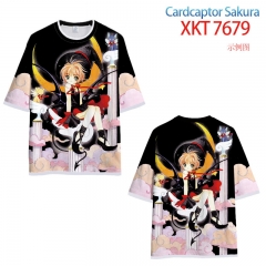 XKT 7679-7684 魔卡少女樱 新款带黑（白）边T恤