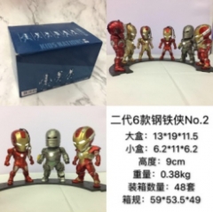 二代6款钢铁侠 可发光公仔