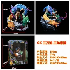 海贼王 GK 三刀流 三龙索隆 Q版 盒装手办 高18cm 一箱24个