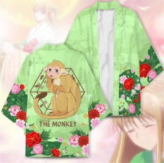 猴子图案 和服披风