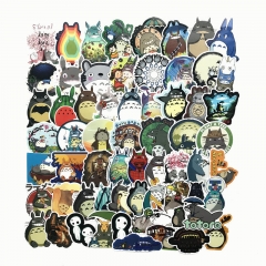 64 张宫崎骏卡通动画周边龙猫贴纸行李箱拉杆箱旅行箱笔记本涂鸦贴纸