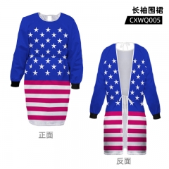 CXWQ005-美国国旗 长袖围裙