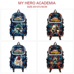 我的英雄学院-8款 迷彩翻盖数据线双肩背包书包