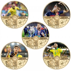 金属世界杯纪念币纪念币足球球王内马尔金属纪念币套装