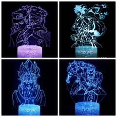 跨境专供卡通JOJO的奇妙冒险系列 3D台灯 LED创意七彩触摸小夜灯