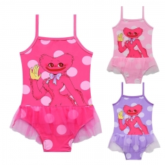 波比的游戏时间 poppy playtime 儿童泳装吊带网纱连体泳衣20206