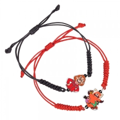 跨境青春变形记编织许愿手绳turning red小红熊猫个性手链包装