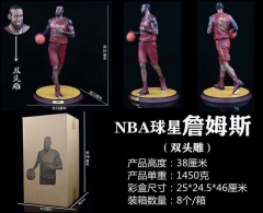超大 NBA篮球球星 詹姆斯（双头雕）盒装手办 高38cm 一箱8个1