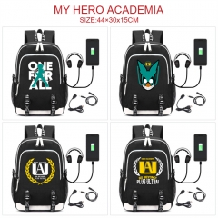 我的英雄学院-7款 动漫白拉链数据线双肩背包