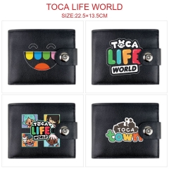 托卡生活世界  新款动漫真皮黑皮磁扣二折 卡包 短款钱包