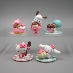 5款套装粉红甜品系列 大耳狗 帕恰狗公仔 DIY贴片材料 烘焙蛋糕装饰 摆件