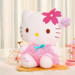 正版hello kitty公仔桃花仙子kitty凯蒂猫毛绒玩具kt猫可爱布娃娃