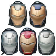 复仇者联盟 钢铁侠头盔3D立体发光背包书包 49X33X25CM