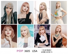 3605 BLACKPINK LISA 8张一套海报