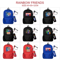 彩虹朋友15款 动漫双肩背包书包+小笔袋套装
