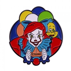 纸船小丑 恐怖电影 卡通童话珐琅别针胸针