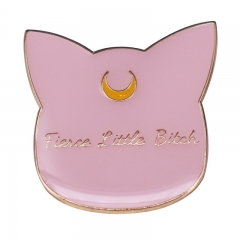 美少女战士粉色月亮猫胸针动漫徽章礼物 胸针 卡通动漫徽章