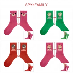 （5双一套）间谍过家家5款 动漫印花中筒袜子