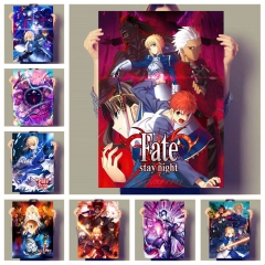 （帆布材质）Fate海报游戏FGO Saber命运指定冠位二次元海报动漫挂画