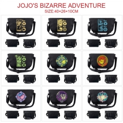 10款JOJO的奇妙冒险动漫黑色双扣防水单肩斜挎包-294款