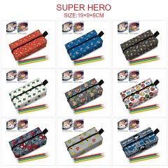 17款超级英雄动漫新款方形拉链笔袋收纳包化妆包