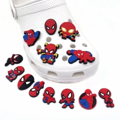 (13个一套) 13颗套装卡通蜘蛛侠系列鞋花鞋扣洞洞鞋配件速卖通亚马逊爆款