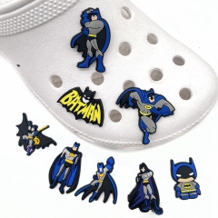 (8个一套)8颗套装卡通蝙蝠侠系列洞洞鞋鞋花装饰扣个性DIY学生花园鞋扣配件