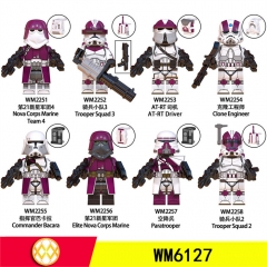 WM6127骑兵小队克隆工程师空降兵人仔袋装儿童拼装玩具