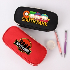 South Park 红黑笔袋卡通帆布文具袋零钱包拉链学生收纳笔盒