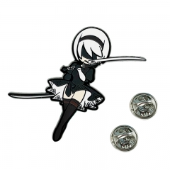 尼尔机械纪元游戏胸针 尤尔哈2B金属徽章 创意书包装饰pins