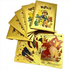 10张/包PVC 英语金银箔黑金彩虹卡片 动漫卡通游戏卡红包 宝贝卡
