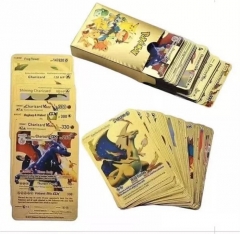 55张 PVC 英语金箔银箔黑金精灵卡片 套装动漫卡通游戏卡 宝贝卡