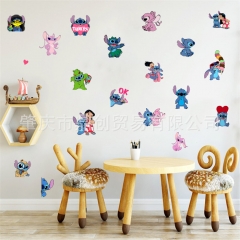 史迪仔儿童房装饰贴纸自粘 星际宝贝卡通动漫涂鸦幼儿园墙贴壁画